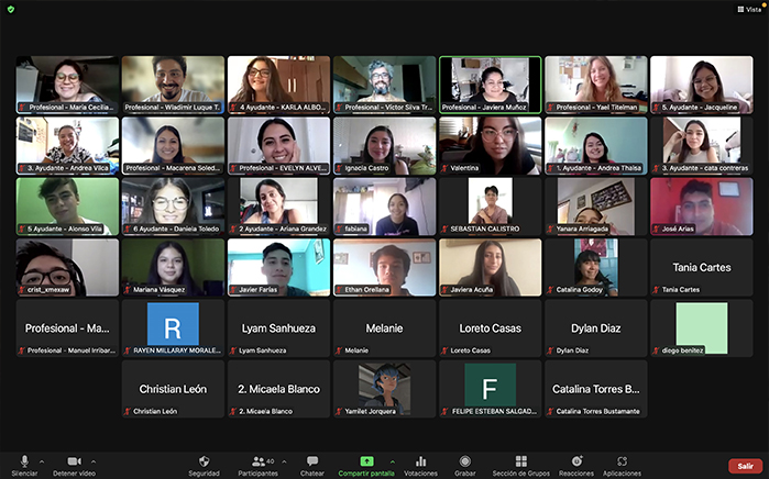 Estudiantes que participaron de la Jornada de inserción de vías de equidad en su modalidad online en 2022