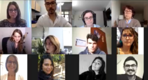 Imagen participantes webinar vía zoom