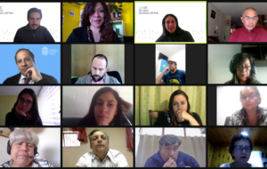 Reunión de coordinación vía zoom entre directivos de liceos PACE UC, autoridades de la Universidad y profesionales de la Dirección de Inclusión.