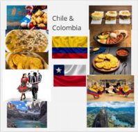 Imágenes de costumbres y platos típicos de Chile y Colombia