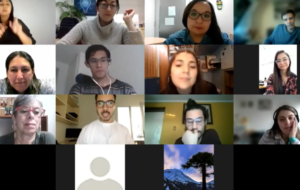 imagen zoom de la actividad, 12 personas con cámara prendida.