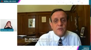 Rector UC Ignacio Sánchez en el encuentro virtual de la red nacional PACE 2021